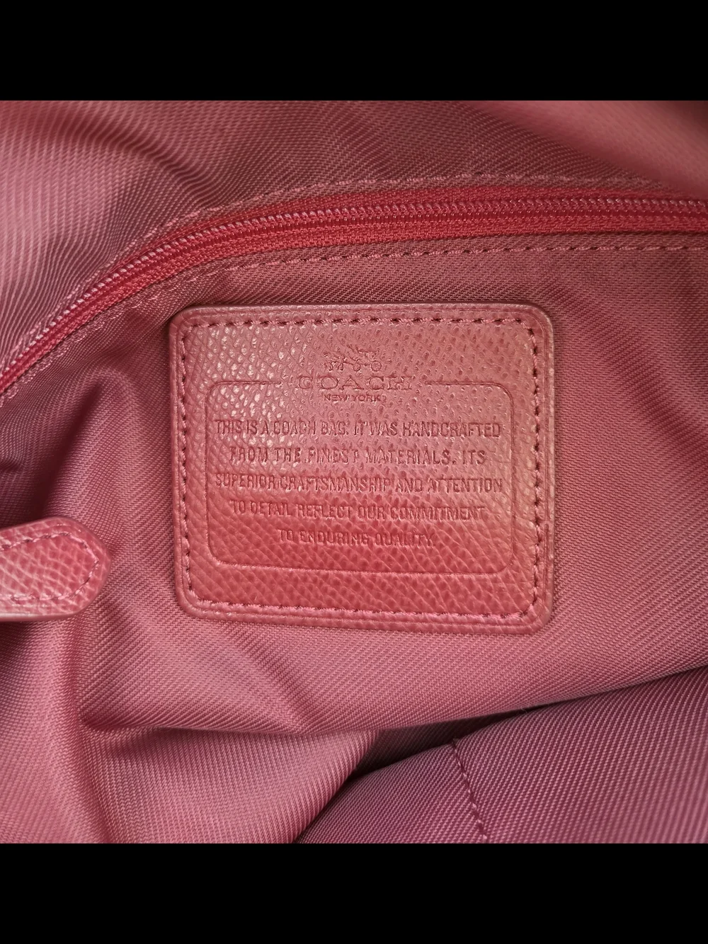 Coach Red Taylor Nylon Zip Tote with Silver Hardware